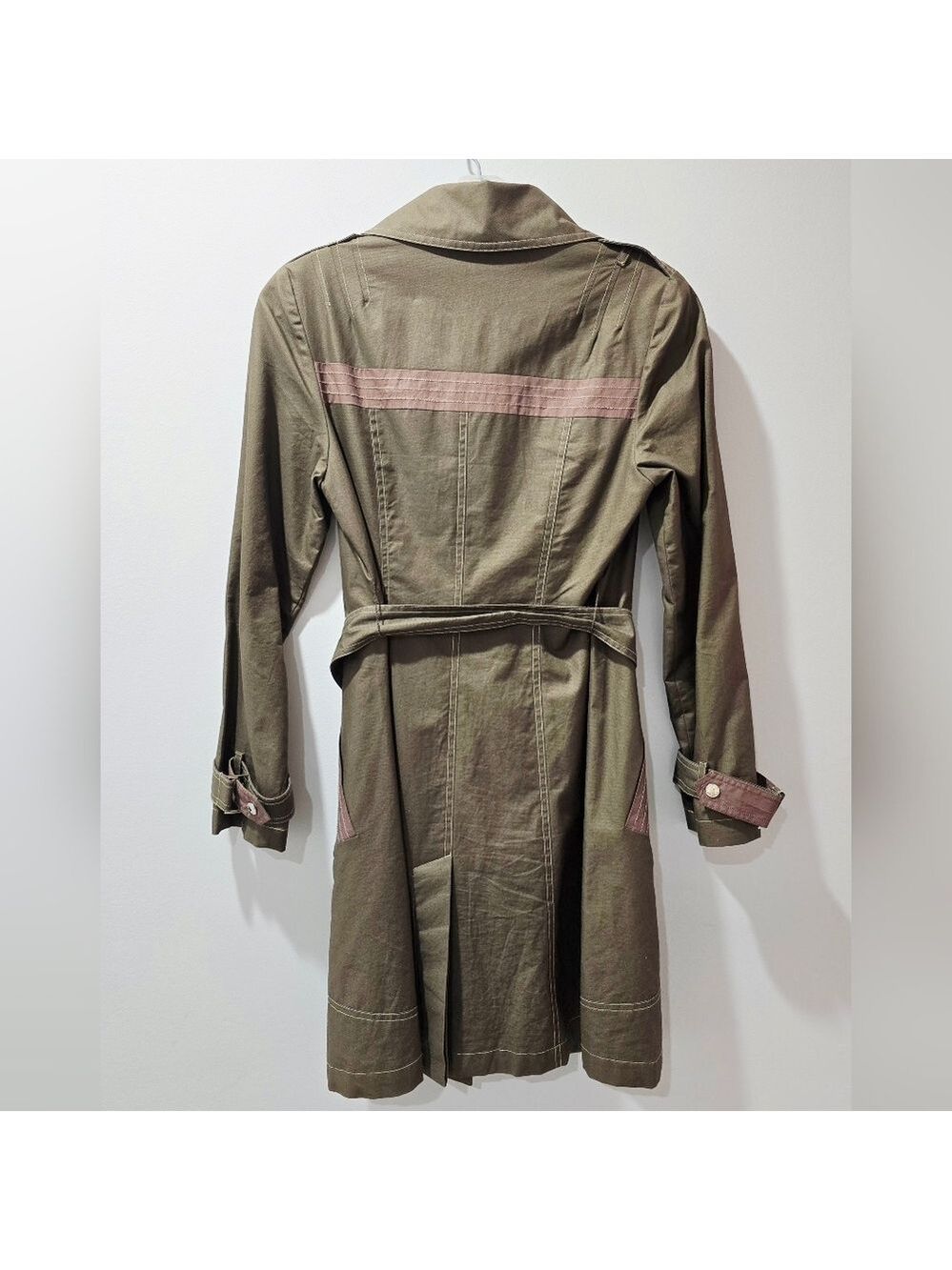 J & K Jeeker Women's Belted Trench Coat Size M - Picture 2 of 14